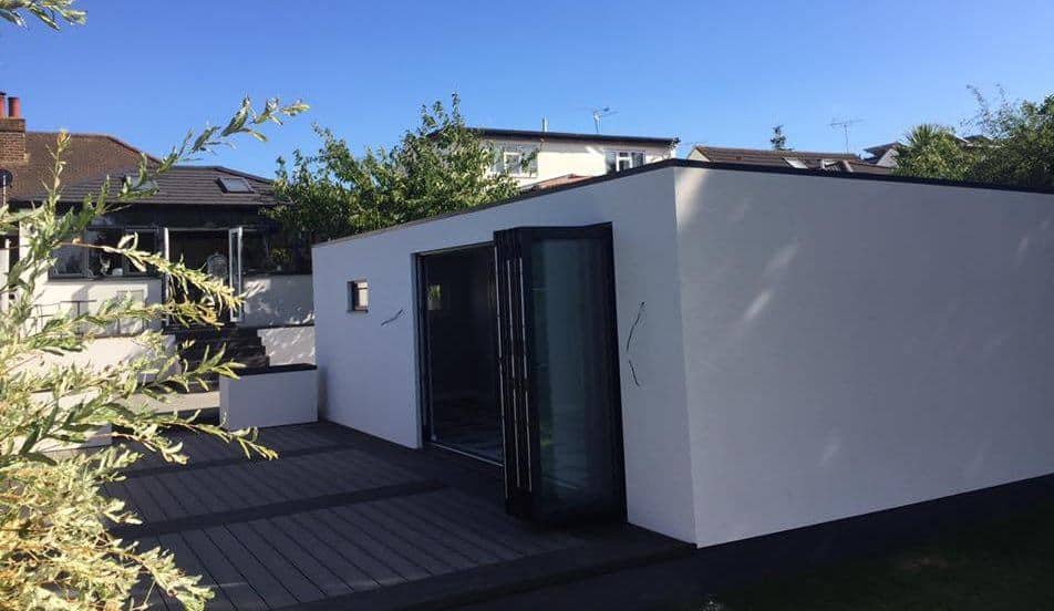 rendered garden room