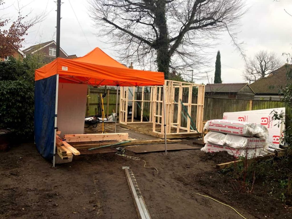 building the outdoor teenager den