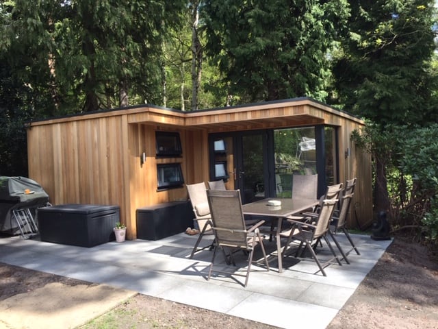 Jonny's temporary living space was a 6m by 6m bespoke garden room